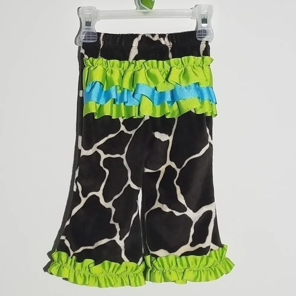 Mud Pie Giraffe Zoo Animal Safari Ruffle Butt Pants Costume 0-6m